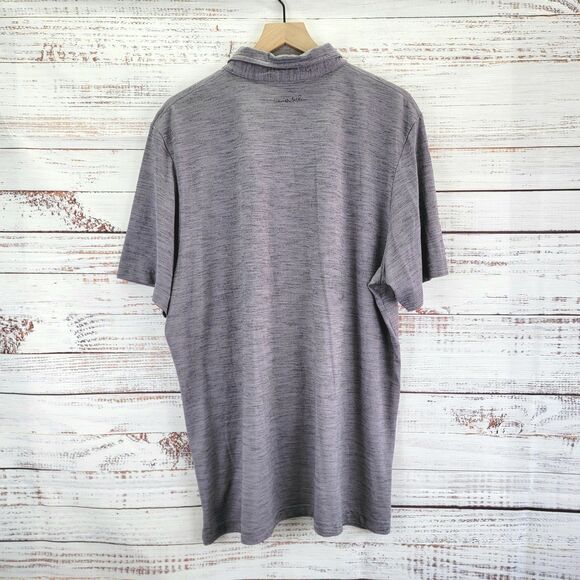Travis Mathew Shirt Mens 2XL Purple Heathered Short Sleeve Golf Polo - Picture 6 of 8